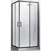 Душевой уголок Veconi Rovigo RV-27B RV27B-10080-01-C8 100x80 черный матовый/прозрачное