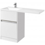 Тумба с раковиной Акватон Лондри 120 1A2359K1LH010 левая белый