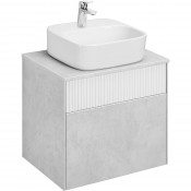 Тумба с раковиной Акватон Марбл 1A2761K0MH4C0 60 слэйт/белый матовый