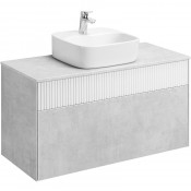 Тумба с раковиной Акватон Марбл 1A2763K0MH4C0 100 слэйт/белый матовый