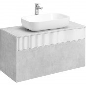 Тумба с раковиной Акватон Марбл 1A2763K4MH4C0 100 слэйт/белый матовый