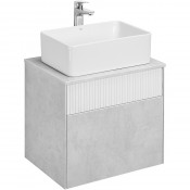 Тумба с раковиной Акватон Марбл 1A2761K1MH4C0 60 слэйт/белый матовый