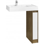 Тумба с раковиной Акватон Лондри 1A2671K2LHDY0/1A72113KRW010 80 дуб кантри/белый