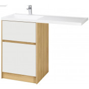 Тумба с раковиной Акватон Лондри 1A2669K2LH0C0/1A72843KLH01L 120L дуб сантана/белый