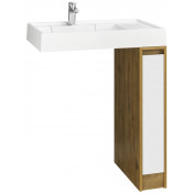 Тумба с раковиной Акватон Лондри 1A2671K2LHDR0/1A72113KRW010 80 дуб рустикальный/белый