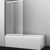 Шторка на ванну Wasserkraft Main 41S02-100WS Fixed хром/прозрачный