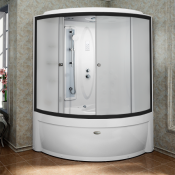 Душевой бокс Радомир Вирсавия К1 170x125 1-04-6-2-4-0691 R черный/матовое