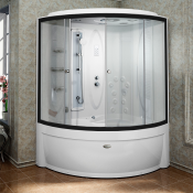 Душевой бокс Радомир Вирсавия К1 170x125 1-04-6-2-4-0690 R черный/прозрачное