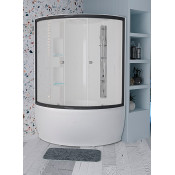 Душевой бокс Радомир Лаура 1-04-6-0-0-0820 128х128 черный/прозрачное