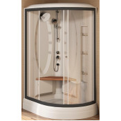 Душевая кабина Радомир Гранд 1-05-6-2-0-1160 R 123x93 черный/прозрачное