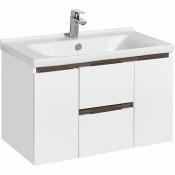 Тумба с раковиной Акватон Рене 1A2586K0NRC80 80 белый/грецкий орех