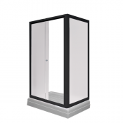 Душевой уголок Радомир Верчелли 1-03-6-2-0-0121 120х80 R черный/матовое