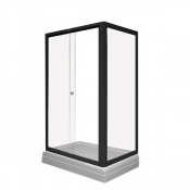 Душевой уголок Радомир Верчелли 1-03-6-2-0-0120 120х80 R черный/прозрачное