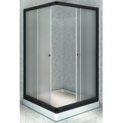 Душевой уголок Радомир Респект 1-03-6-0-0-1331 100х100 черный/матовое