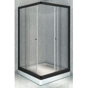 Душевой уголок Радомир Респект 1-03-6-0-0-1330 100х100 черный/прозрачное