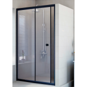 Душевая дверь Радомир Вита 1-63-6-0-0-1090 130 черный/прозрачное