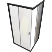 Душевой уголок Радомир Дрим 1-09-6-0-0-0070 80х80 черный/прозрачное