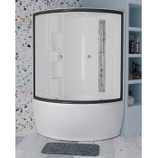 Душевой бокс Радомир Лаура К1 1-04-6-0-4-0860 128x128 черный/прозрачное