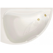 Акриловая ванна Радомир Альбена 1-01-3-1-1-015К 168х120 L белый/золото