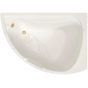 Акриловая ванна Радомир Альбена 1-01-3-2-1-015К 168х120 R белый/золото