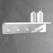 Вешалка с полкой ABBER Stein AS1651 белая матовая