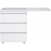 Тумба с раковиной под стиральную машину Misty Чегет 130 УТ000013836 левая белый