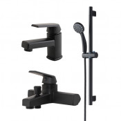 Комплект смесителей Orange OneLife P02-511b черный матовый