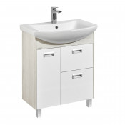 Тумба с раковиной Акватон Бекка PRO 1A2087K1BAC20 70 белый/дуб соммерсет