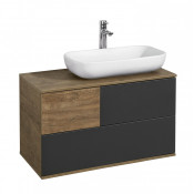 Тумба с раковиной Акватон Терра 1A2472K2TEKA0 85 дуб кантри/антрацит
