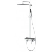 Душевая система Teska Niagara NG3501S с термостатом хром/черное стекло