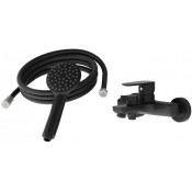 Смеситель для ванны Aringa Рейн AR02006BL с душевым гарнитуром черный матовый