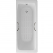 Чугунная ванна Delice Biove DLR220509R-AS 170x75 с ручками с антискользящим покрытием, белый