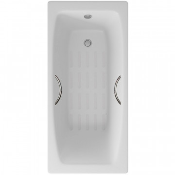 Чугунная ванна Delice Repos DLR220508R-AS 170x70 с ручками с антискользящим покрытием, белый