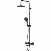 Душевая система Am.Pm X-Joy F0785A522 с термостатом черный матовый