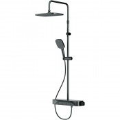 Душевая система Am.Pm Func F078F222 с термостатом черный матовый