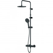 Душевая система Am.Pm X-Joy F0785A422 с термостатом черный матовый