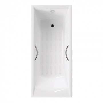 Чугунная ванна Delice Prestige DLR230624R-AS/DLR000002 170x70 с ножками и отверстиями под ручки, антискользящим покрытием, белый