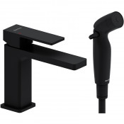 Смеситель для раковины Damixa Gala 530300300 с гигиеническим душем черный матовый