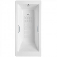 Чугунная ванна Delice Eclat DLR230621R-AS 170x70 с отверстиями под ручки и антискользящим покрытием, белый