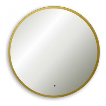 Зеркало Art&Max Sanremo AM-San-770-DS-F-Gold 77x77 с подсветкой античное золото