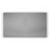 Зеркало Art&Max Genova AM-Gen-1200-800-DS-F-White 120х80 с подсветкой, белый матовый