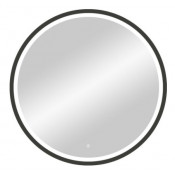 Зеркало Art&Max Livorno AM-Liv-600-DS-F-Nero 60x60 с подсветкой, черный