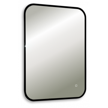 Зеркало Art&Max Siena S AM-SieS-550-800-DS-F 55x80 с подсветкой, черный
