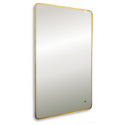 Зеркало Art&Max Siena S AM-SieS-600-1000-DS-F-Gold 60x100 с подсветкой, античное золото