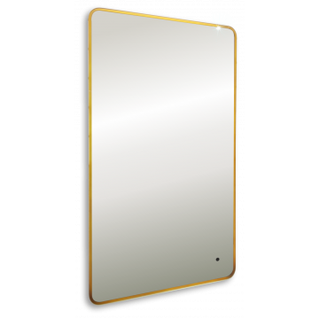 Зеркало Art&Max Siena S AM-SieS-600-1000-DS-F-Gold 60x100 с подсветкой, античное золото