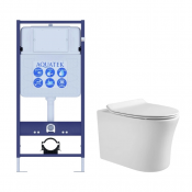 Подвесной унитаз с инсталляцией комплект AQUATEK НИКА