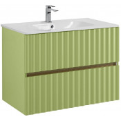 Тумба с раковиной Art&Max Elegant AM-ELEGANT-800-2C-SO-MN-P/AM7110-80 с LED подсветкой мята