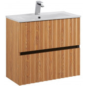 Тумба с раковиной Art&Max Elegant AM-ELEGANT-600-2C-SO-BR-P/AM7110-60 с LED подсветкой бран