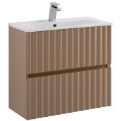 Тумба под раковину Art&Max Elegant AM-ELEGANT-600-2C-SO-CM-LED с LED подсветкой капучино матовый