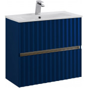 Тумба с раковиной Art&Max Elegant AM-ELEGANT-600-2C-SO-SA-P/AM7110-60 с LED подсветкой сапфир